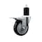 Service Caster 4'' Black Poly Swivel 1-3/4'' Expanding Stem Caster Total Lock Brake SCC-EXTTL20S414-PPUB-BLK-134 - alternate 1